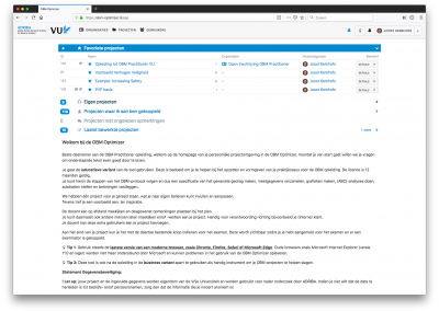 Online Project dossier